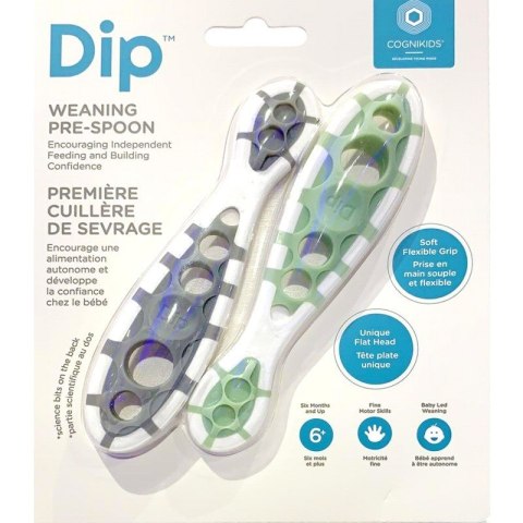CogniKids Dip® 2 Sensoryczne łyżeczki do nauki samodzielnego jedzenia Slate & Sage