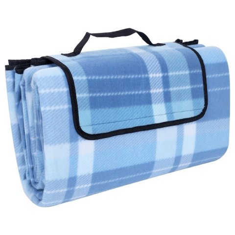 Mata piknikowa 200x200 niebieska krata