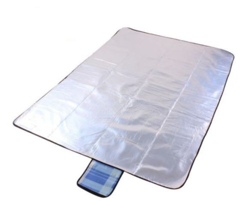 Mata piknikowa 200x200 pomarańczowe kwadraty