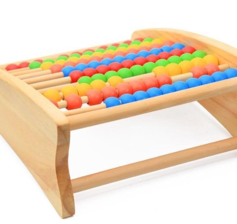 Duże liczydło drewniane tęcza