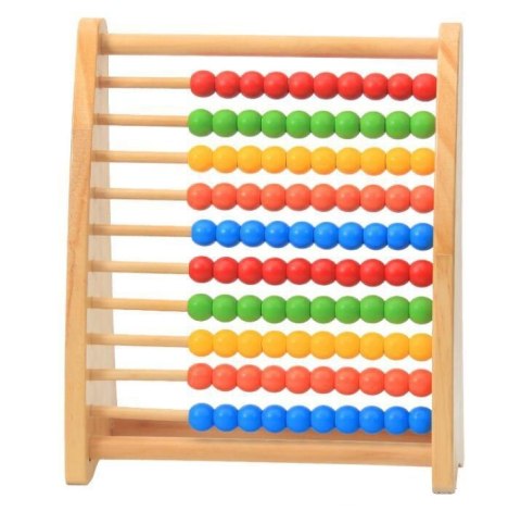 Duże liczydło drewniane tęcza