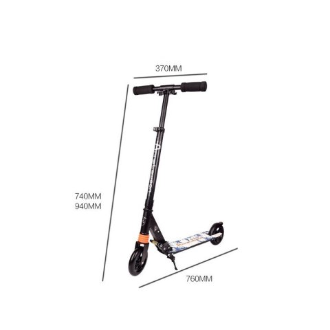 Hulajnoga Czarna kolo 14,5 cm