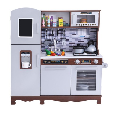 Ogromna drewniana biała kuchnia z akcesoriami ONSHINE