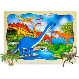 Puzzle drewniane 24 szt. dinozaury ONSHINE