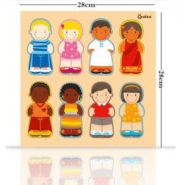 Puzzle kształty kolory skóry - tolerancja ONSHINE
