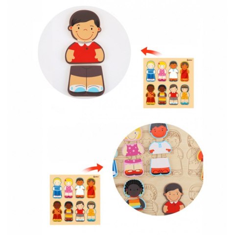 Puzzle kształty kolory skóry - tolerancja ONSHINE