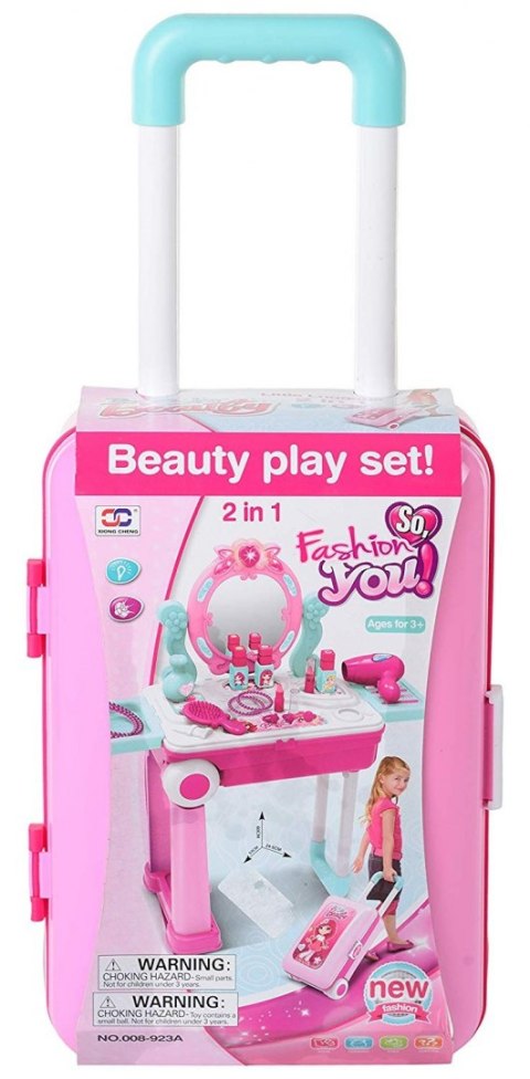 Toaletka z kosmetykami i przyborami z dźwiękiem i światłami