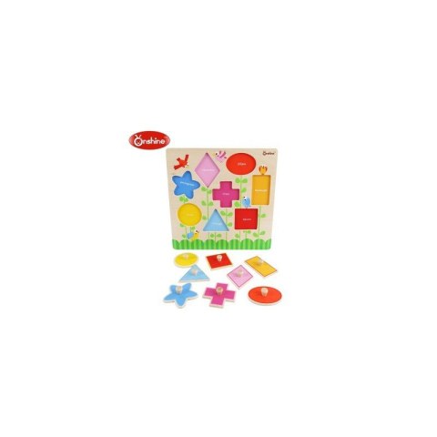 Układanka drewniana z pinezkami figury geometryczne ONSHINE