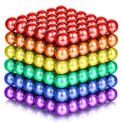 Kolorowe kulki klocki magnetyczne 216 szt 5mm