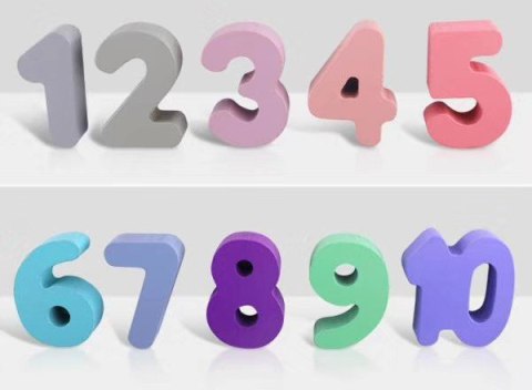 Rybki nakładanka kształty cyfry 4w1