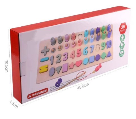 Rybki nakładanka kształty cyfry 4w1