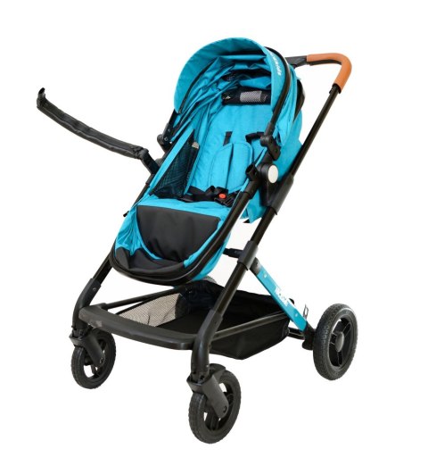 WÓZEK WIELOFUNKCYJNY DLA DZIECI 3W1 ALUMINIOWY NICEKIDS SELEDYNOWO CZARNY 7,5 KG