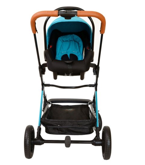 WÓZEK WIELOFUNKCYJNY DLA DZIECI 3W1 ALUMINIOWY NICEKIDS SELEDYNOWO CZARNY 7,5 KG