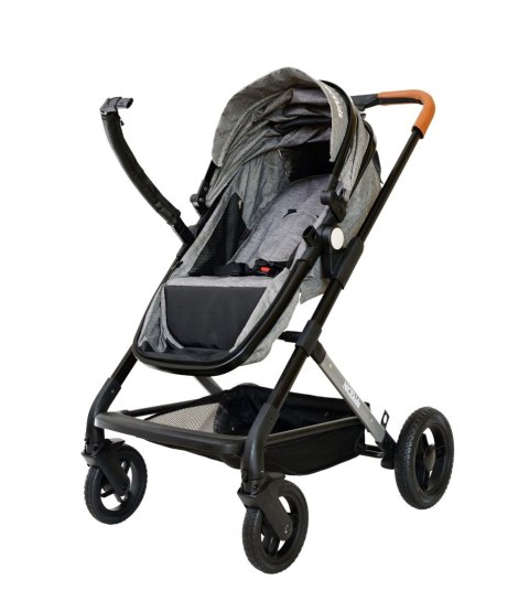 WÓZEK WIELOFUNKCYJNY DLA DZIECI 3W1 ALUMINIOWY NICEKIDS SZARO CZARNY 7,5 KG