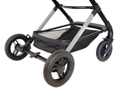 WÓZEK WIELOFUNKCYJNY DLA DZIECI 3W1 ALUMINIOWY NICEKIDS SZARO CZARNY 7,5 KG