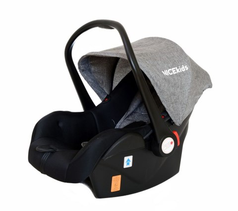 WÓZEK WIELOFUNKCYJNY DLA DZIECI 3W1 ALUMINIOWY NICEKIDS SZARO CZARNY 7,5 KG