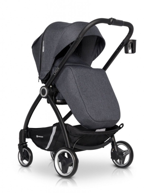 CROX Euro-Cart 2w1 wózek wielofunkcyjny do 22 kg z miękką gondolą - Coal