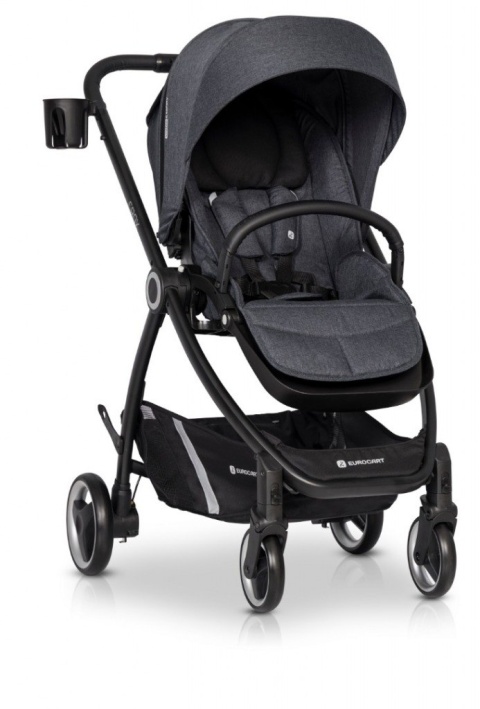 CROX Euro-Cart 2w1 wózek wielofunkcyjny do 22 kg z miękką gondolą - Coal