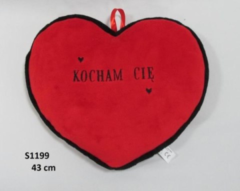 Serce czerwone "Kocham Cię" 43cm 137678