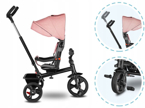 HAARI Lionelo Rowerek trójkołowy od 18 m-cy do 5 lat - BUUBLEGUM