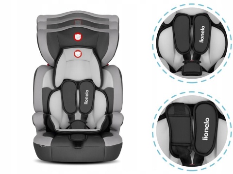 LEVI ONE Lionelo Fotelik samochodowy 9-36 kg - GREY