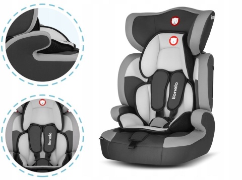 LEVI ONE Lionelo Fotelik samochodowy 9-36 kg - GREY