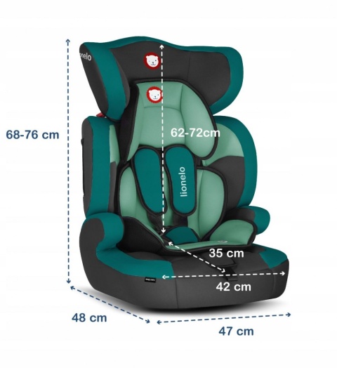 LEVI ONE Lionelo Fotelik samochodowy 9-36 kg - LAGOON