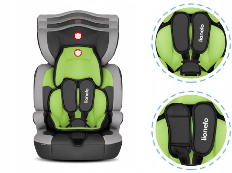 LEVI ONE Lionelo Fotelik samochodowy 9-36 kg - LIME