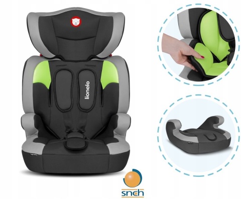 LEVI ONE Lionelo Fotelik samochodowy 9-36 kg - LIME