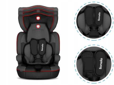 LEVI ONE Lionelo Fotelik samochodowy 9-36 kg - SPORTY BLACK