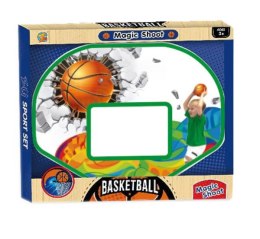 Tablica do koszykówki z piłką i akcesoriami w pudełku 112121