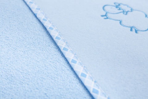 Miękkie okrycie kąpielowe Owieczka Frotte Sensillo - Niebieski