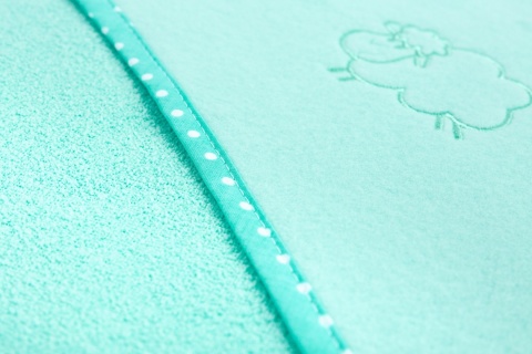 Miękkie okrycie kąpielowe Owieczka Frotte Sensillo - Turkusowy