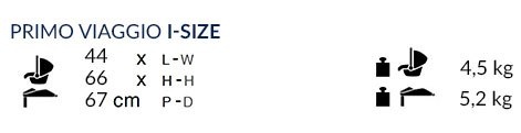 Primo Viaggio I-size Peg Perego fotelik samochodowy do 83cm około 15 mies. z bazą isofix - Mon Amour