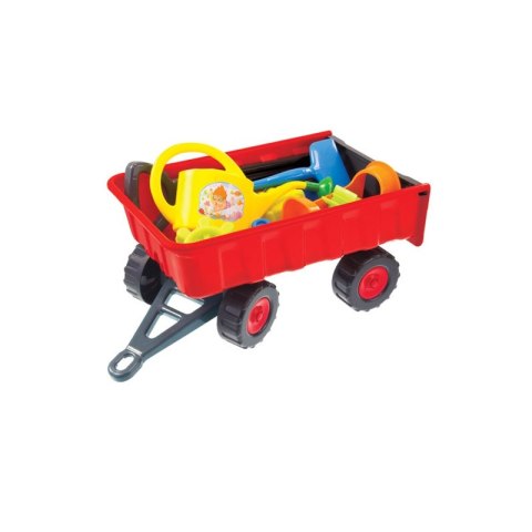 Przyczepka Wózek Taczka do Piasku z Akcesoriami Mochtoys