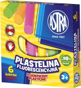 Plastelina 6 kolorów fluorescencyjna ASTRA