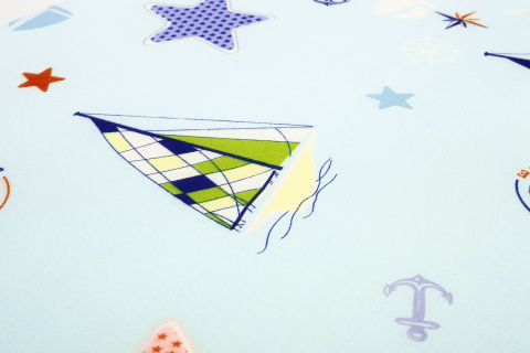 Sensillo WKŁAD - MATERAC DO ŁÓŻECZKA NIEBIESKI ŻAGLÓWKI 120 X 60