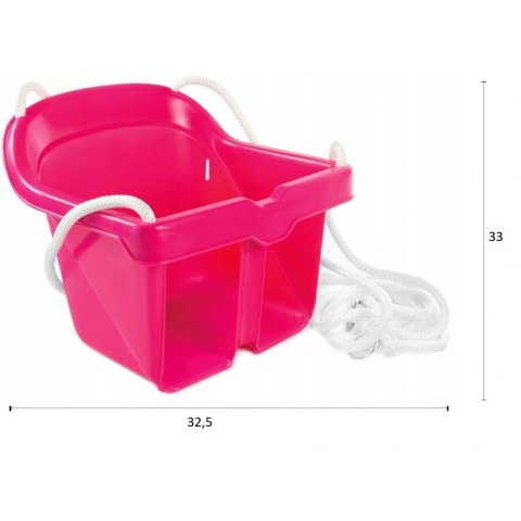 Huśtawka Kubełkowa Bezpieczna Różowa MOCHTOYS