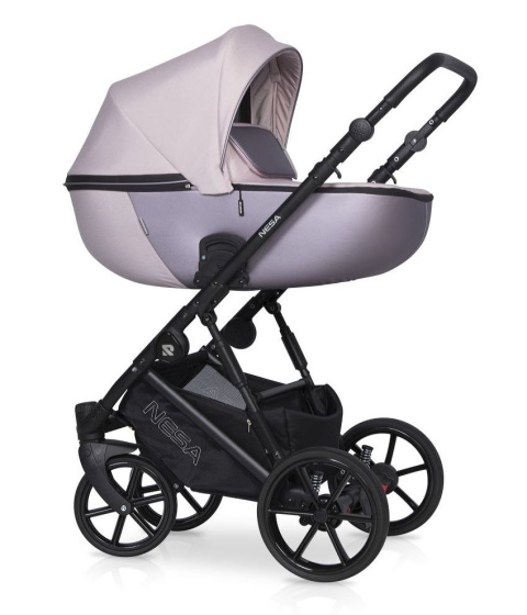 NESA RIKO 2w1 Wózek głęboko-spacerowy - PEARL PINK