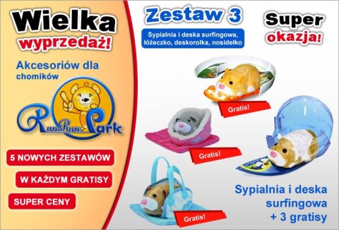 Zestaw Dla Chomików Run Run - Deska, Deskorolka, Nosidełko, Łóżeczko