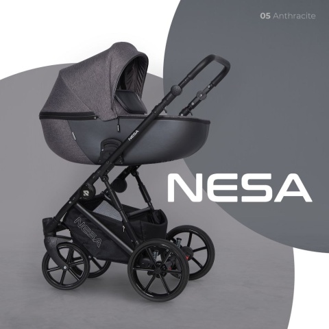 NESA RIKO 3w1 Wózek głęboko-spacerowy z fotelikiem KITE - ANTHRACITE