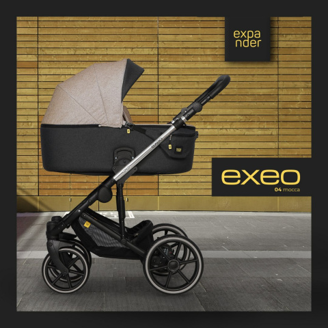 EXEO Expander 3w1 Wózek głęboko-spacerowy z fotelikiem Kite 0-13 kg - MOCCA