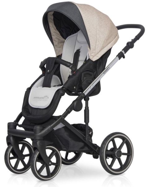 EXEO Expander 3w1 Wózek głęboko-spacerowy z fotelikiem Kite 0-13 kg - MOCCA