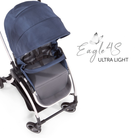 HAUCK EAGLE 4S Wózek spacerowy z przekładanym siedziskiem do 25 kg - DENIM/GREY