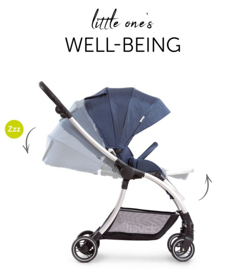HAUCK EAGLE 4S Wózek spacerowy z przekładanym siedziskiem do 25 kg - DENIM/GREY