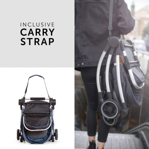 HAUCK EAGLE 4S Wózek spacerowy z przekładanym siedziskiem do 25 kg - DENIM/GREY