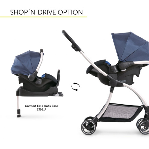 HAUCK EAGLE 4S Wózek spacerowy z przekładanym siedziskiem do 25 kg - DENIM/GREY