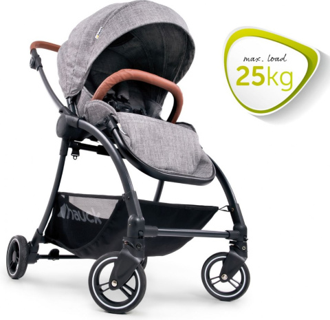 HAUCK EAGLE 4S Wózek spacerowy z przekładanym siedziskiem do 25 kg - MELANGE GREY