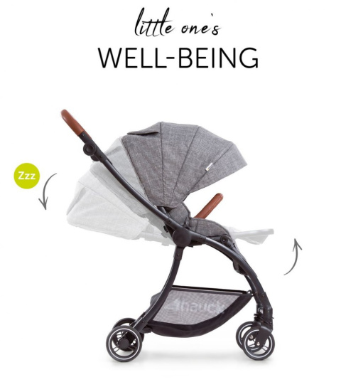 HAUCK EAGLE 4S Wózek spacerowy z przekładanym siedziskiem do 25 kg - MELANGE GREY