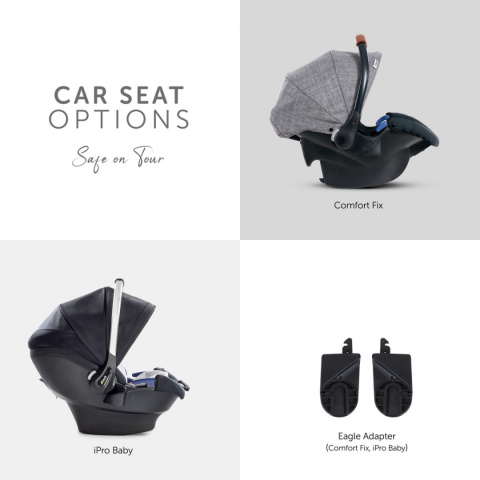 HAUCK EAGLE 4S Wózek spacerowy z przekładanym siedziskiem do 25 kg - MELANGE GREY